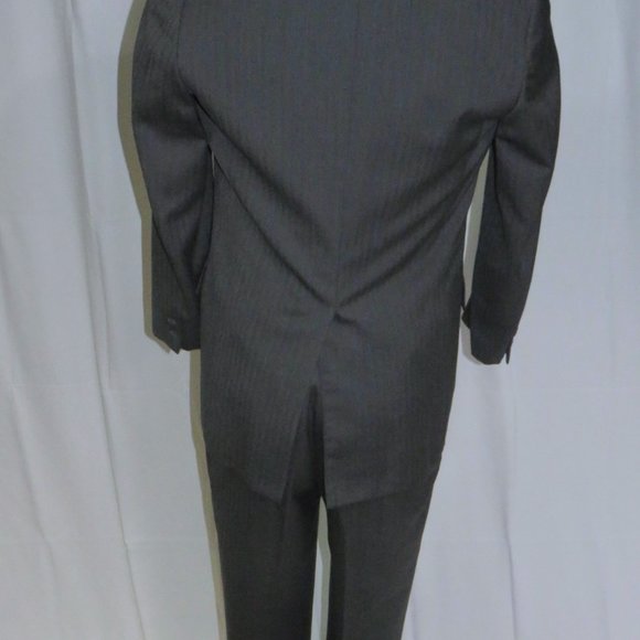 Brooks Brothers Makers Vintage Gray Herringbone Three Roll Two Suit 40R - Picture 3 of 15